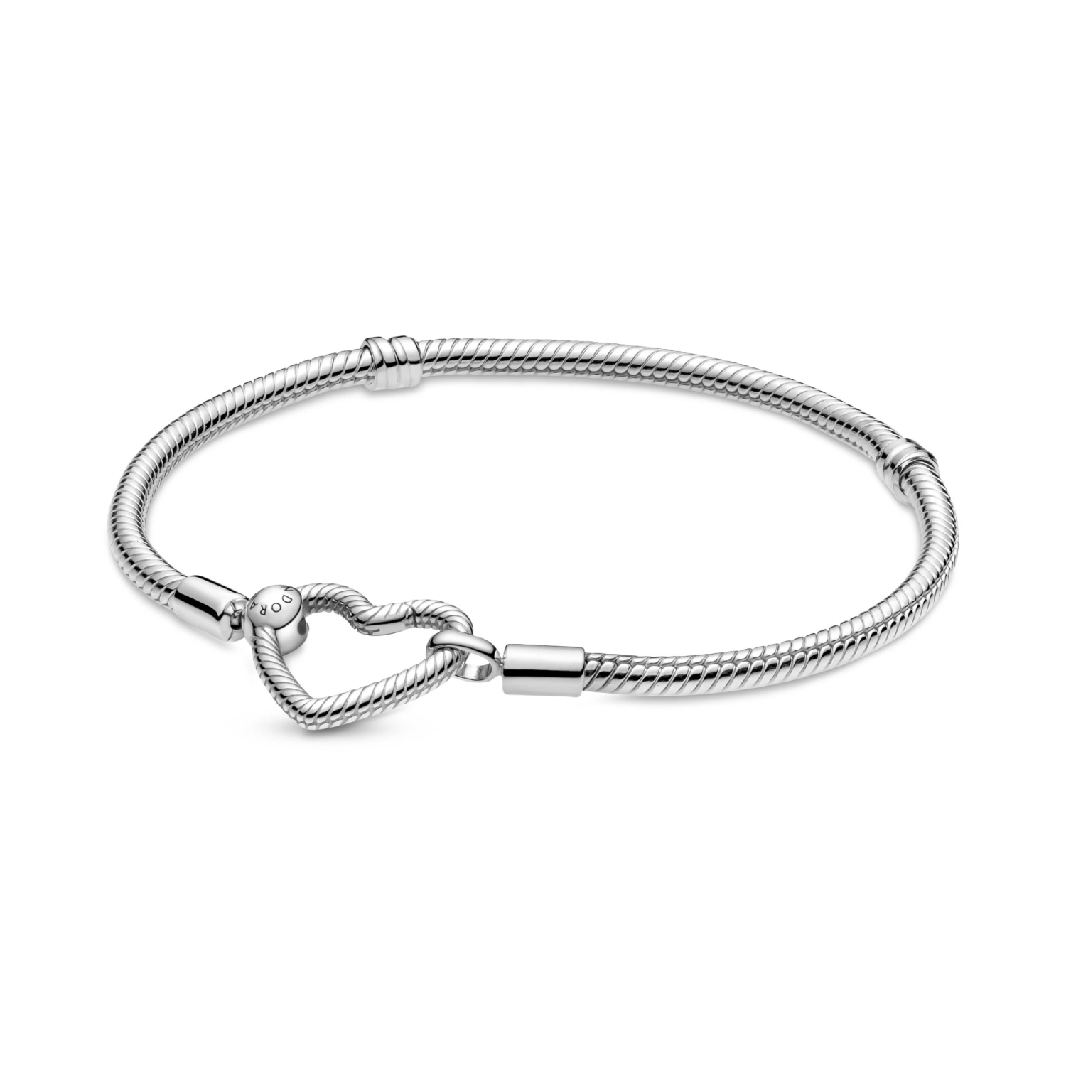Pandora Moments Snake Chain Armband met Hartsluiting