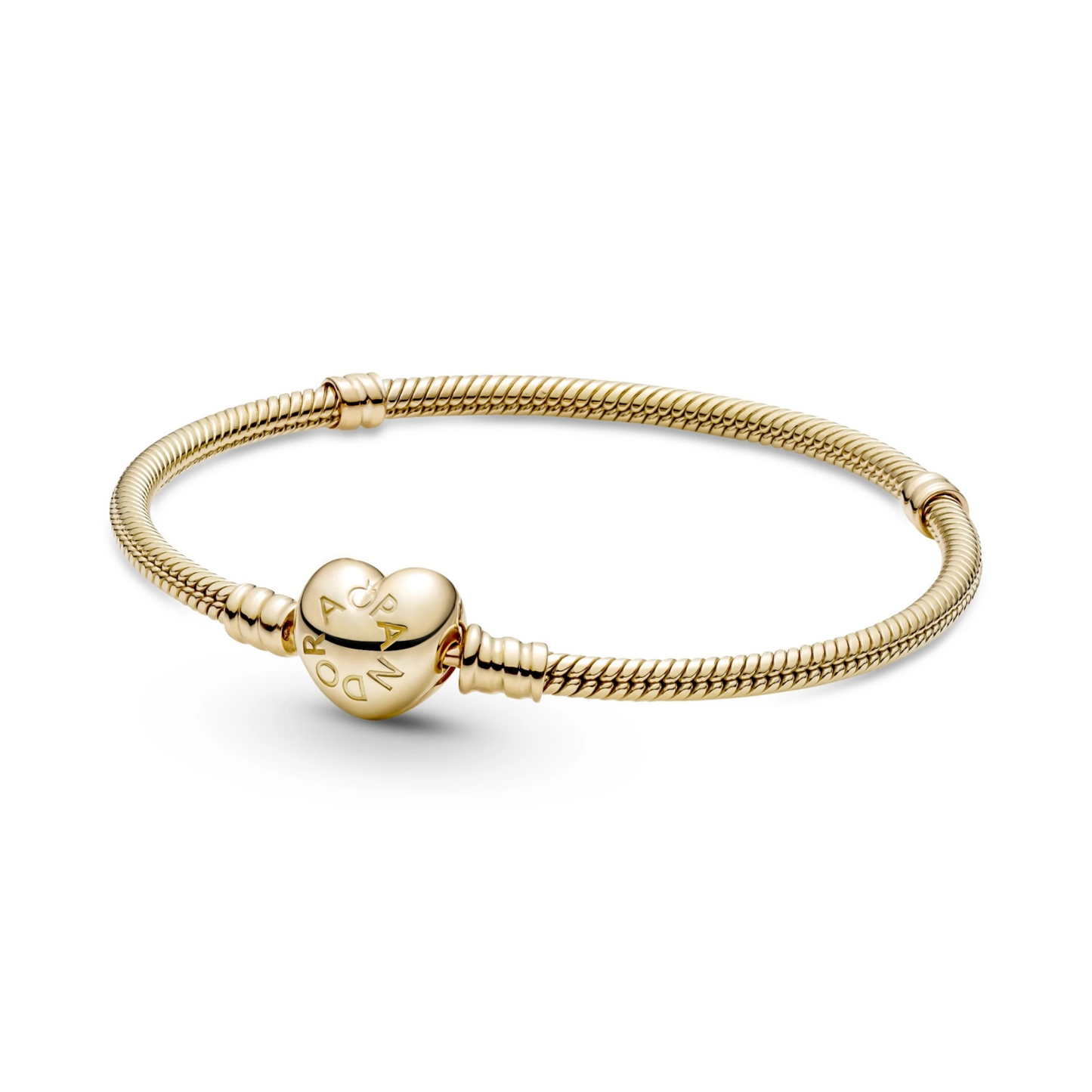 Pandora Moments Snake Chain Armband met Hartsluiting
