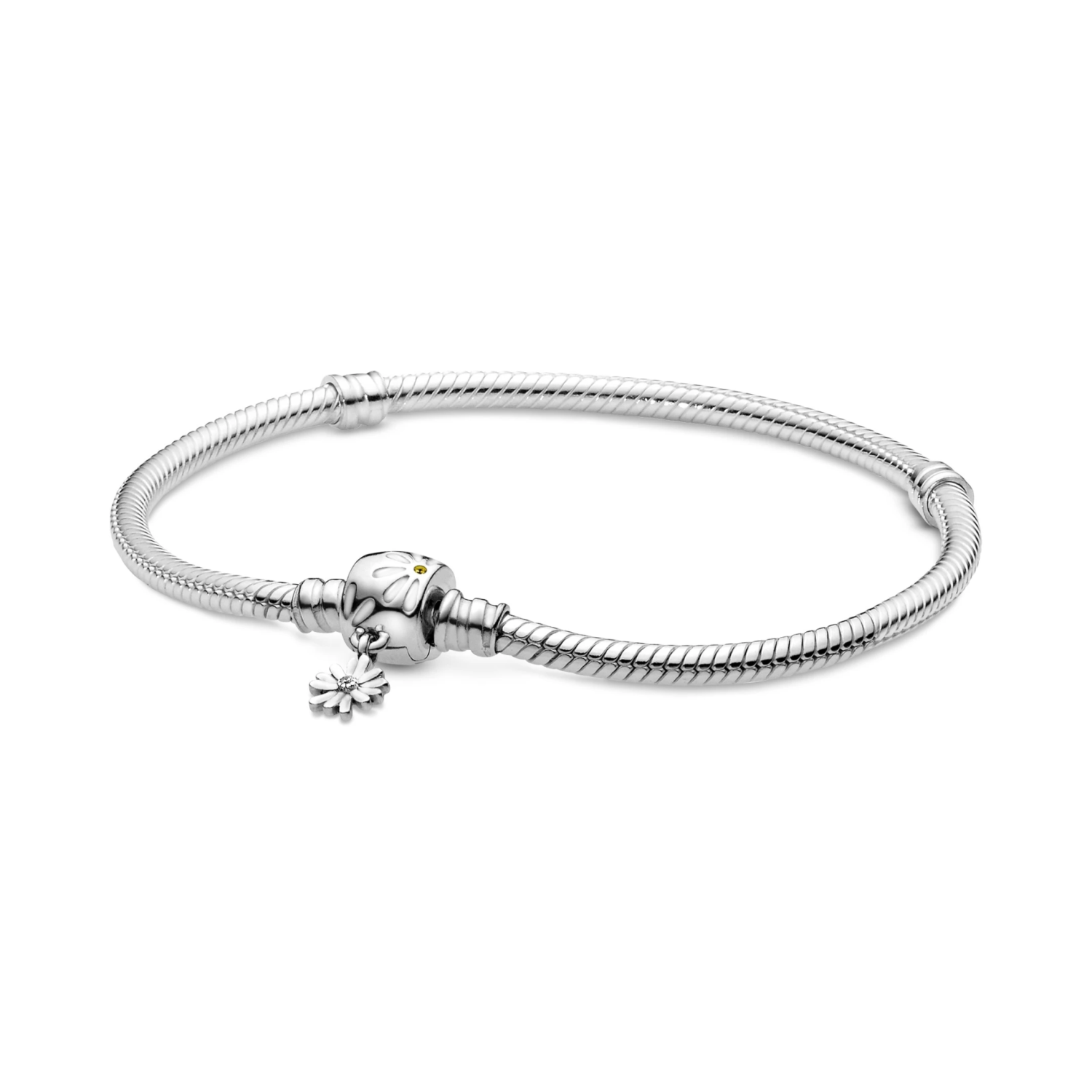 Pandora Moments Snake Chain Armband met Madeliefje Sluiting
