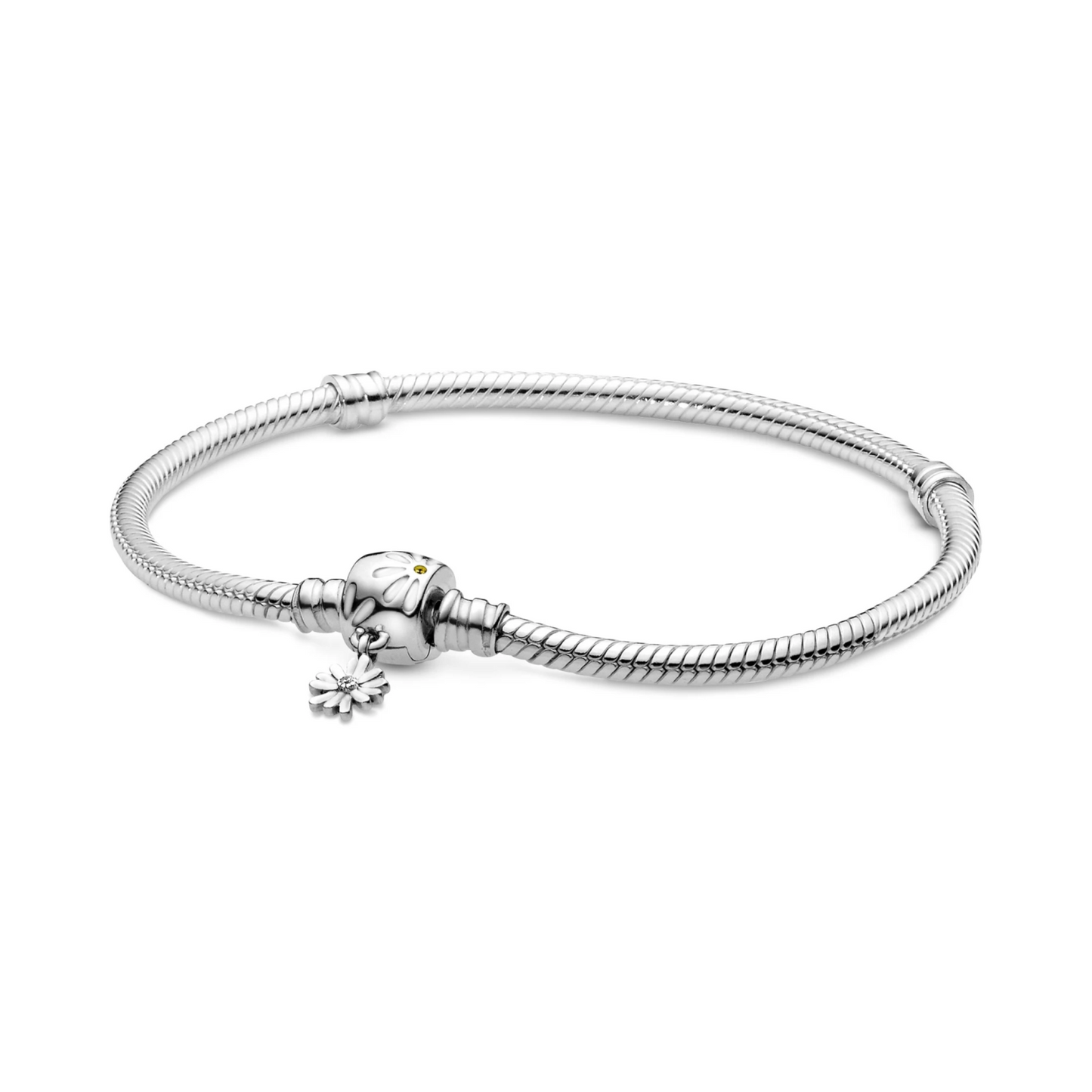 Pandora Moments Snake Chain Armband met Madeliefje Sluiting