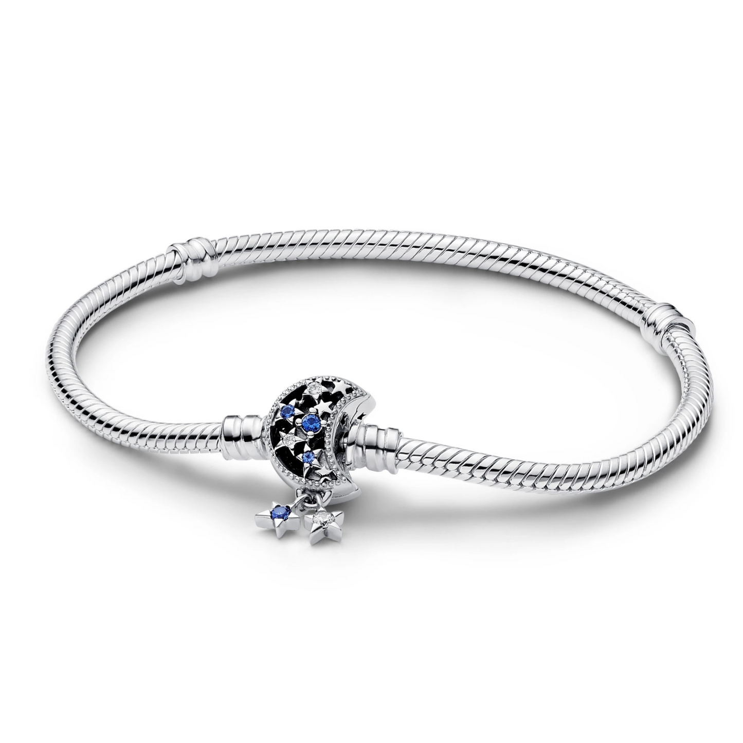 Pandora Moments Sprankelende Snake Chain Armband met Maansluiting
