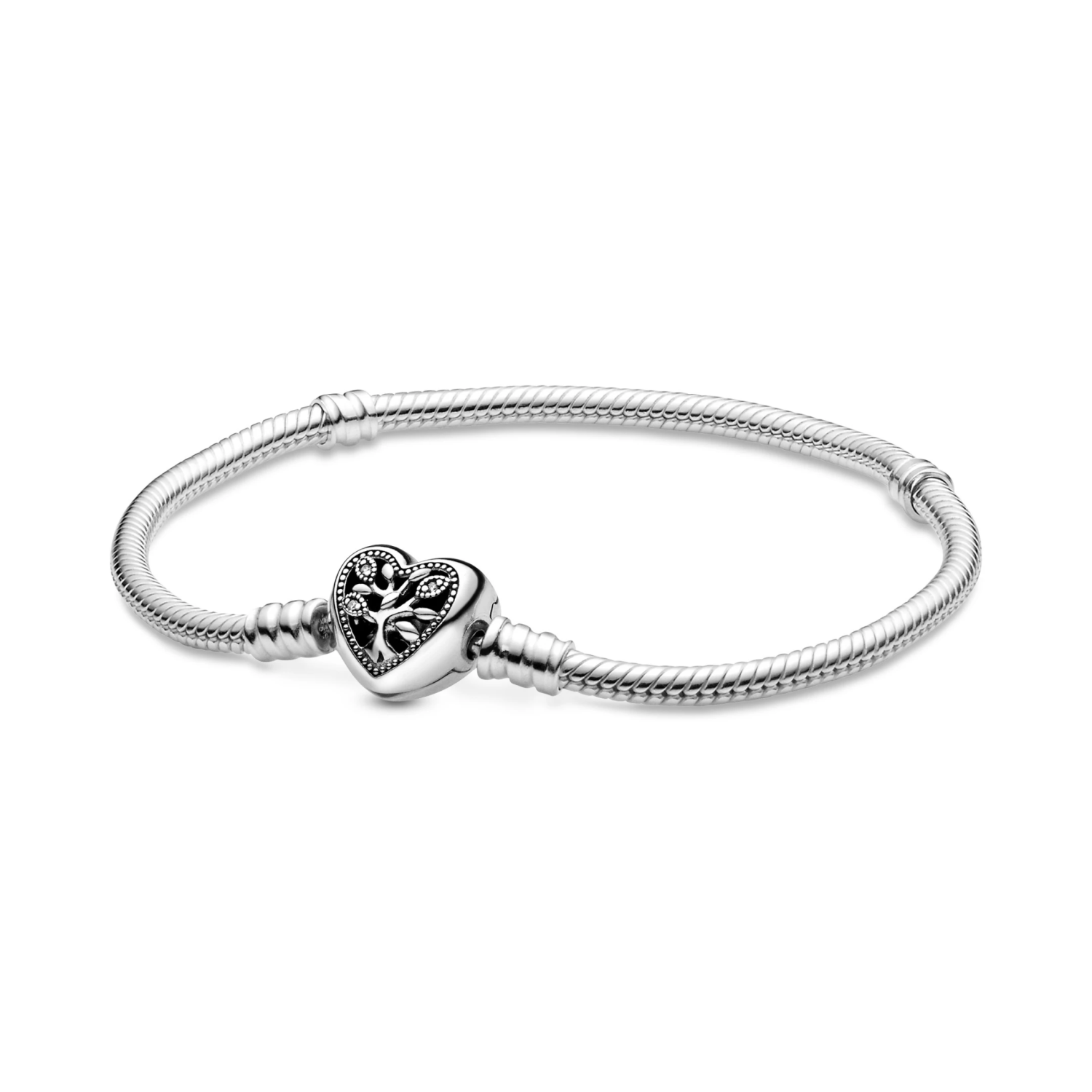 Pandora Moments Stamboom Snake Chain Armband met Hartsluiting