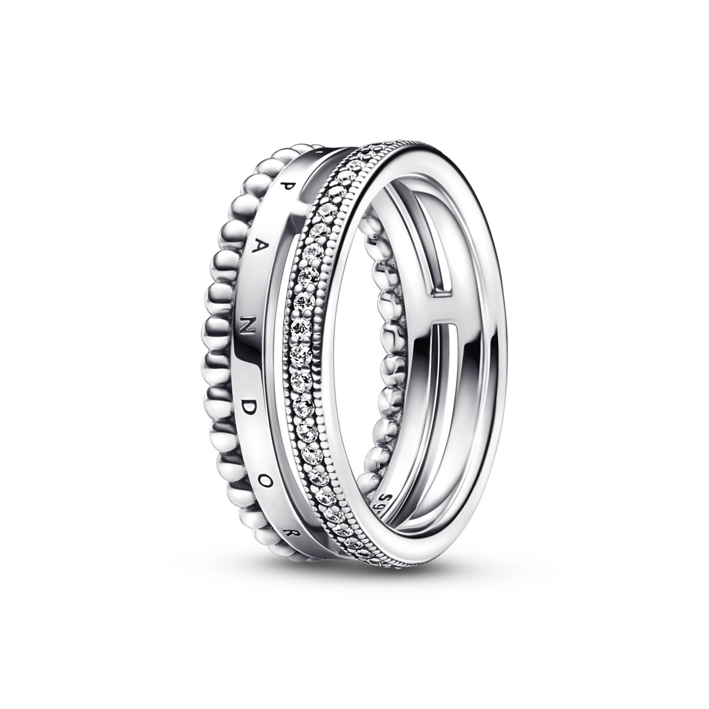Pandora Signature Logo Pavé & Kralenring