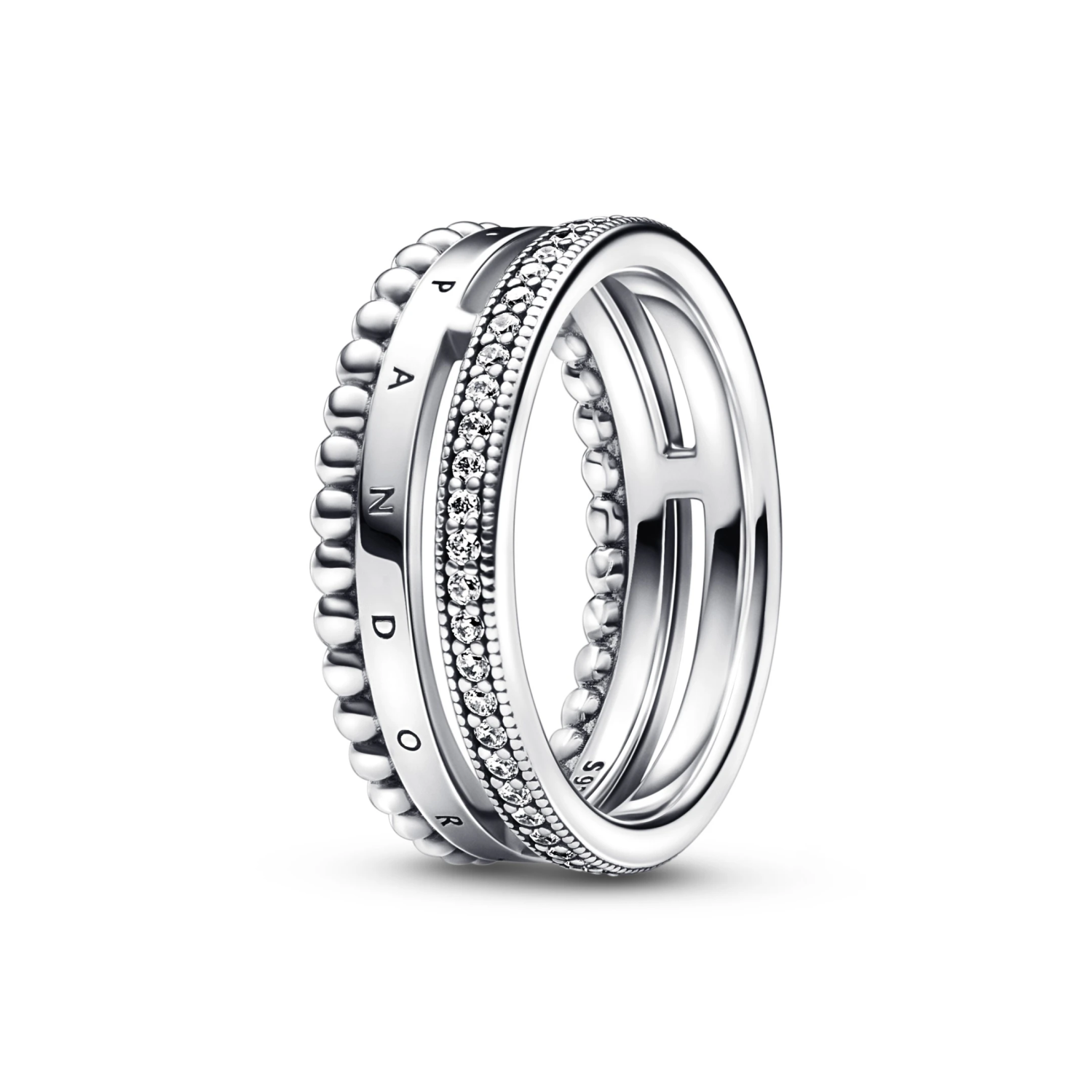 Pandora Signature Logo Pavé & Kralenring