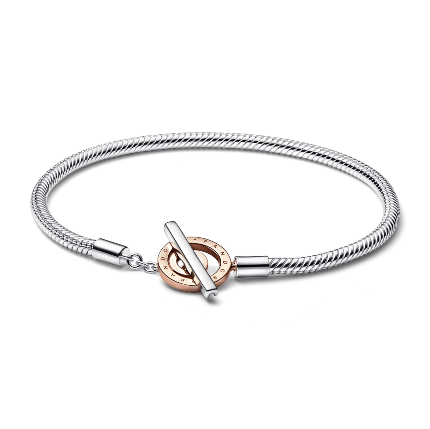 Pandora Signature Two-tone Logo T-Bar Slangenschakelarmband