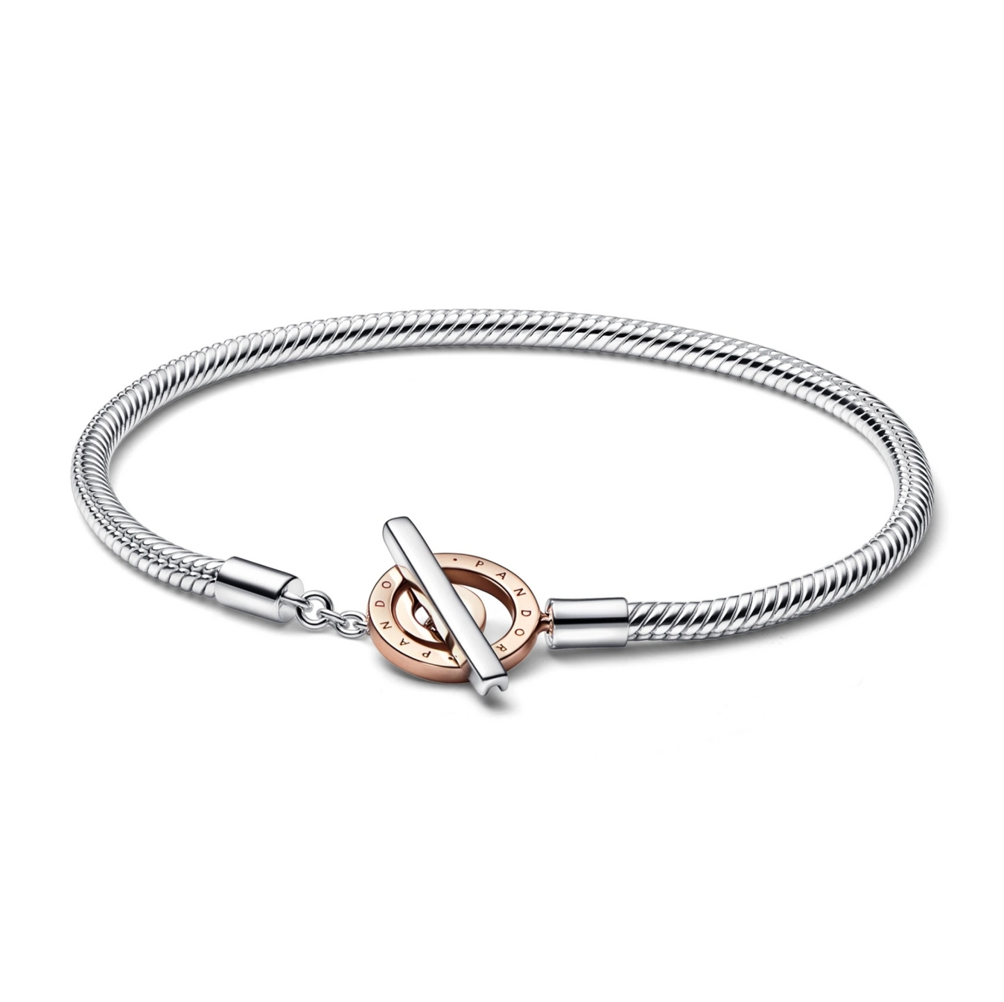 Pandora Signature Two-tone Logo T-Bar Slangenschakelarmband