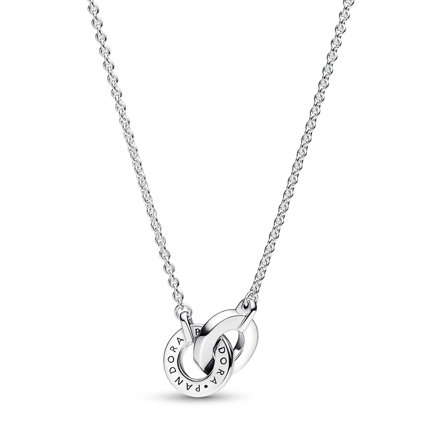 Pandora Signature verstrengelde pavé halsketting met hanger