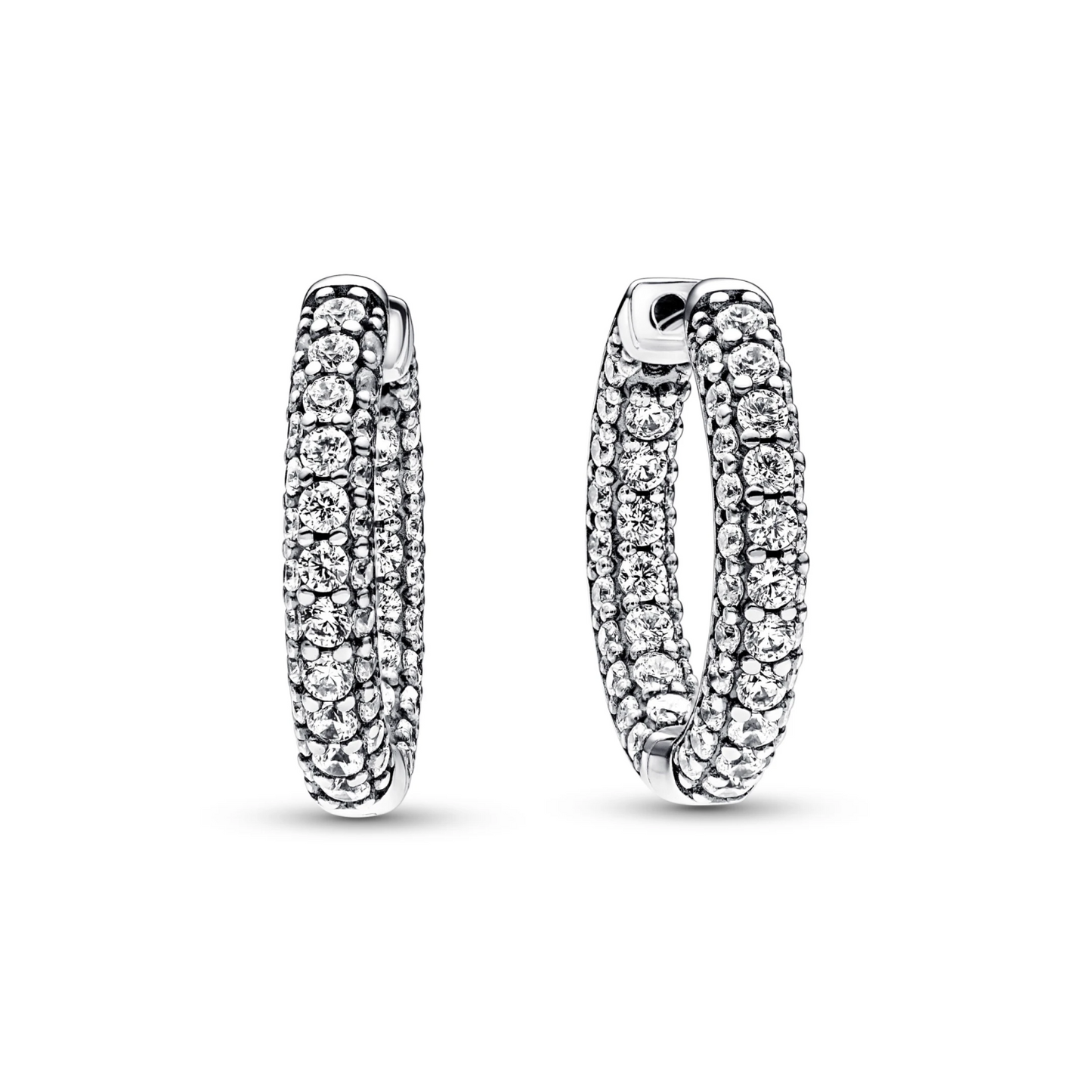 Pandora Timeless enkele rij pavé oorringen