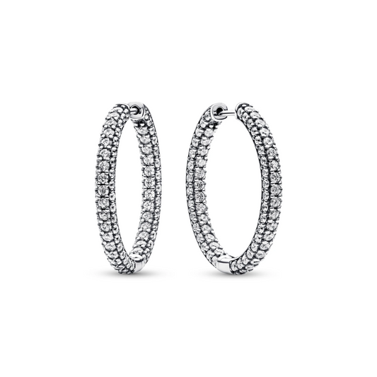 Pandora Timeless Enkele Rij Pavé Oorringen