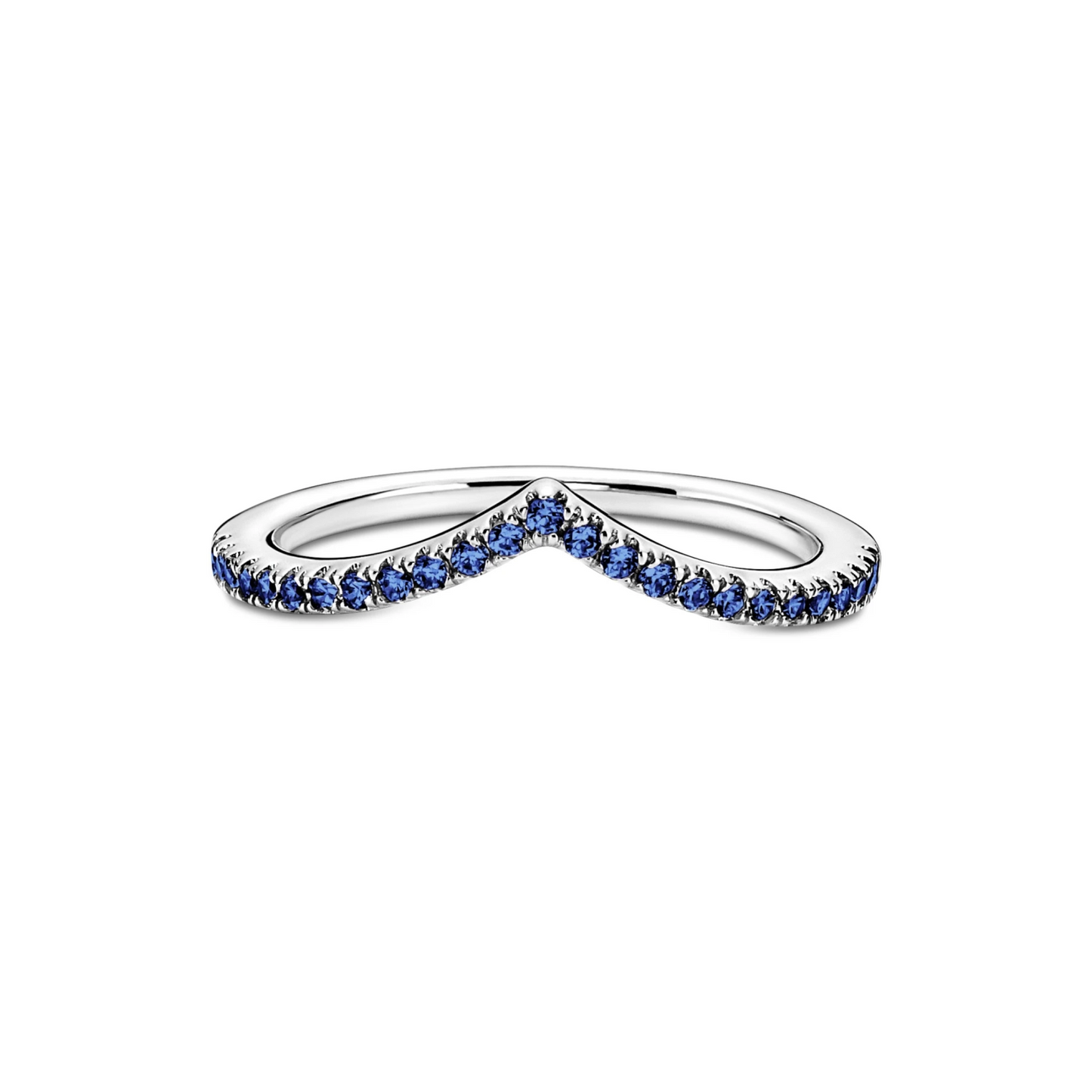 Pandora Timeless Sprankelend Blauwe Wishbone Ring