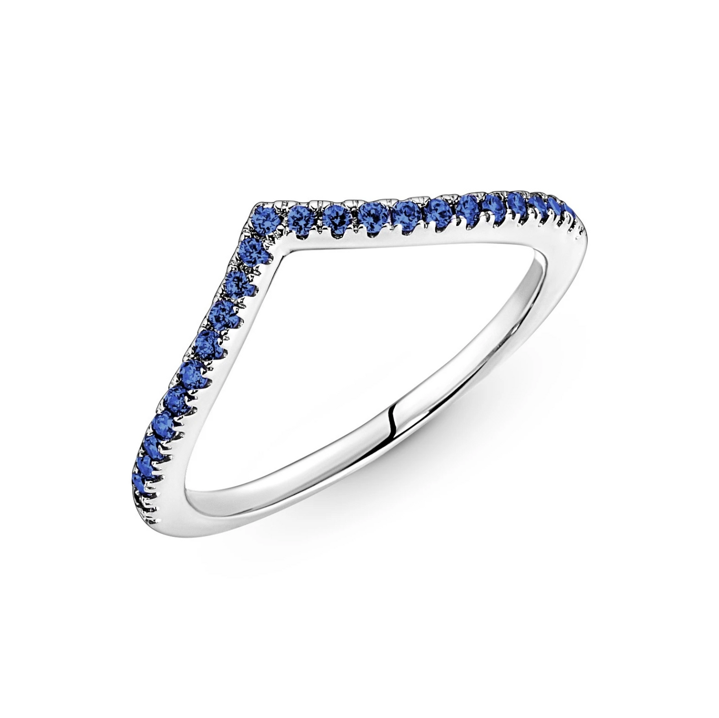 Pandora Timeless Sprankelend Blauwe Wishbone Ring