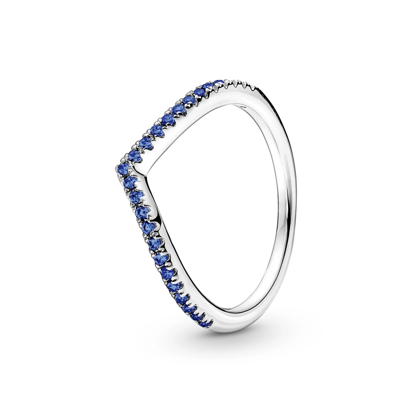 Pandora Timeless Sprankelend Blauwe Wishbone Ring