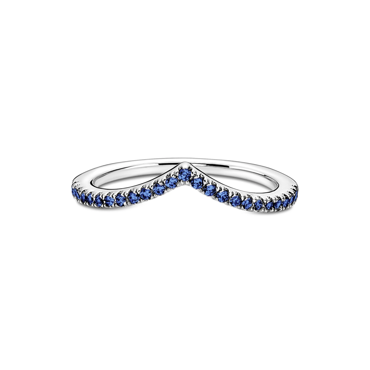 Pandora Timeless Sprankelend Blauwe Wishbone Ring