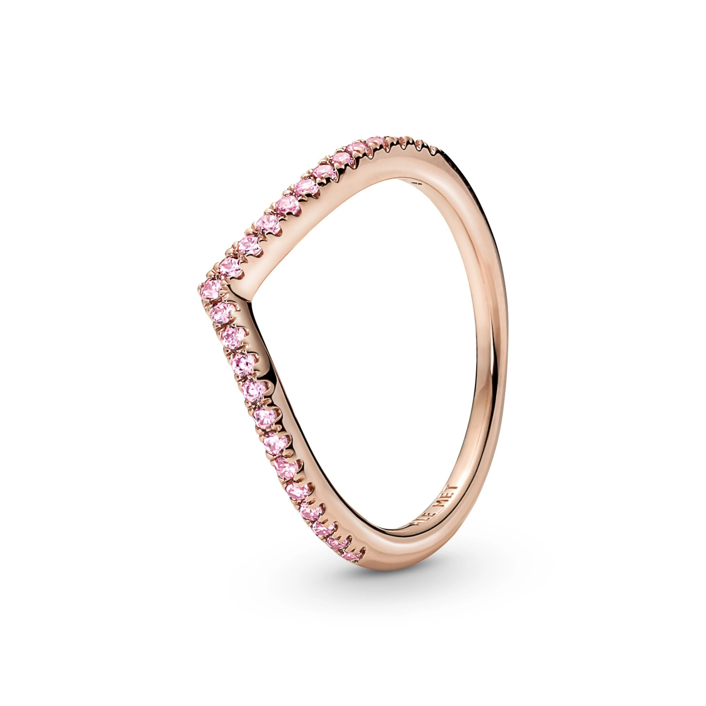 Pandora Timeless Sprankelend Roze Wishbone Ring
