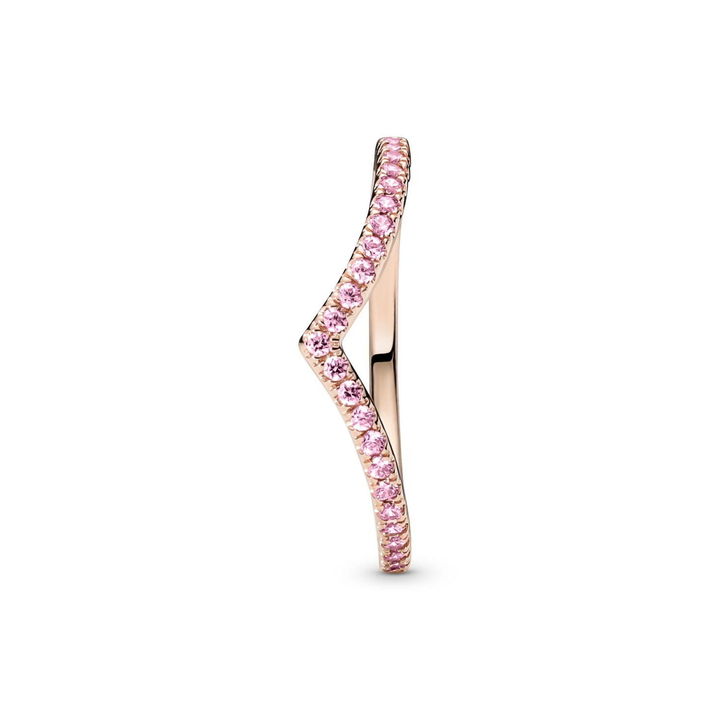 Pandora Timeless Sprankelend Roze Wishbone Ring