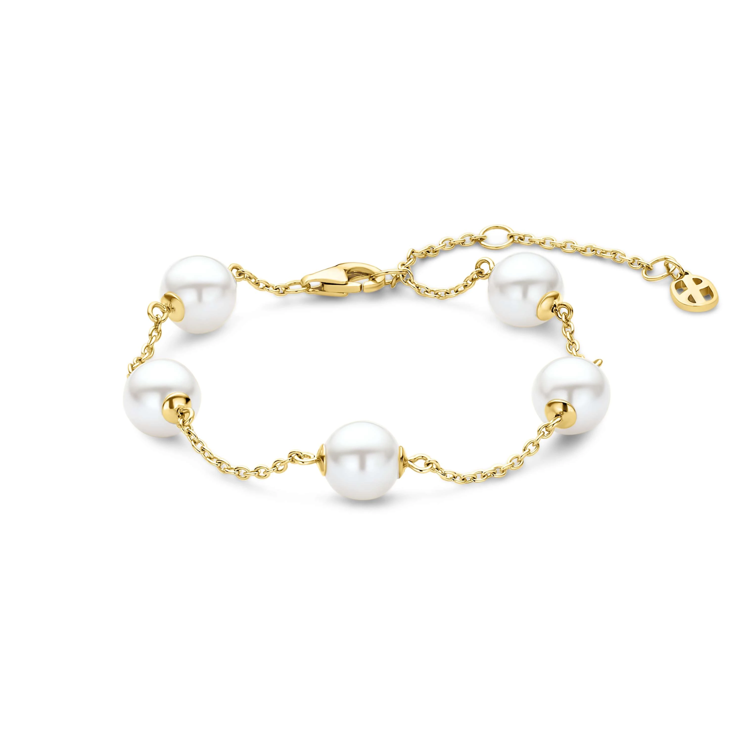 Parel Charm Armband Goudkleurig