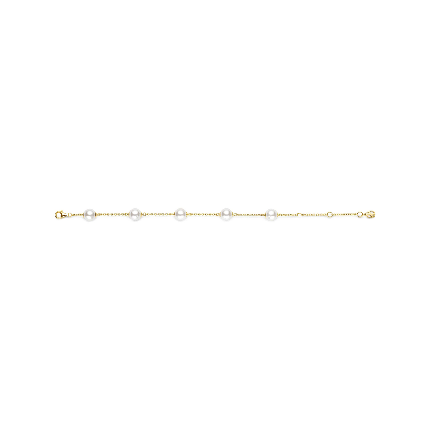 Parel Charm Armband Goudkleurig