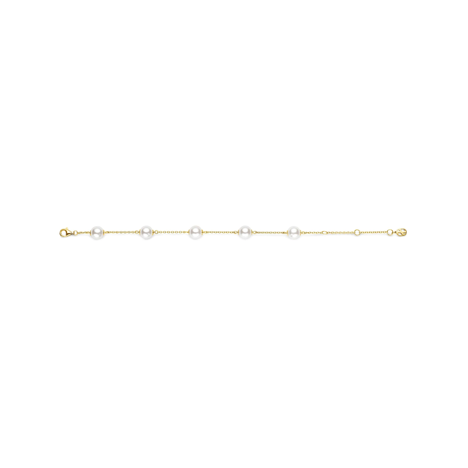 Parel Charm Armband Goudkleurig
