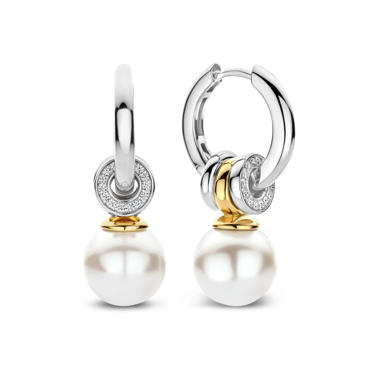 Parel Charm Hoops