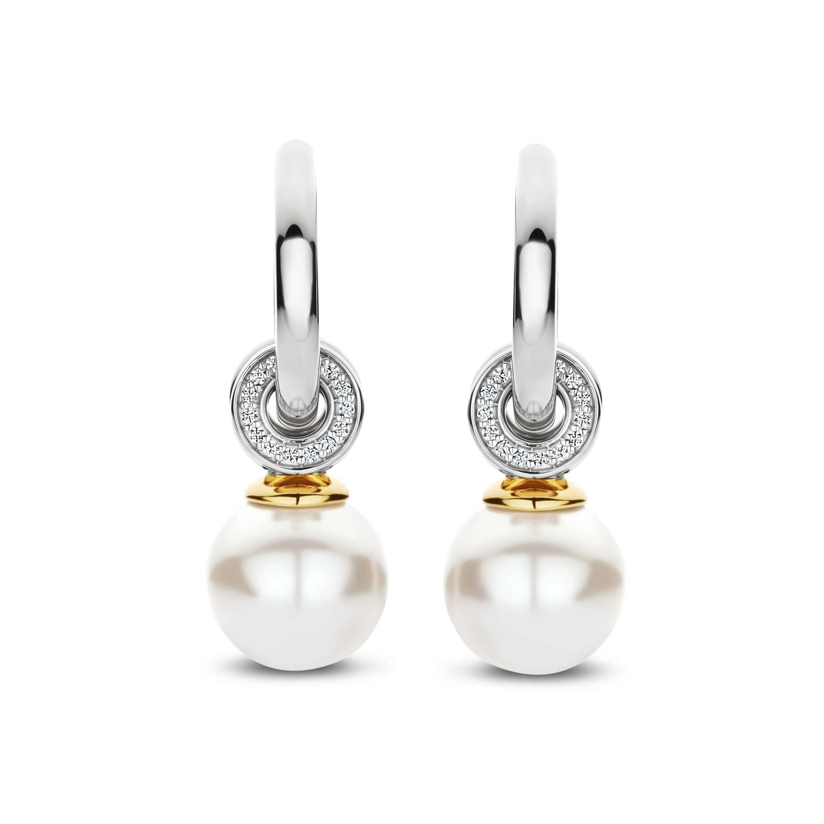 Parel Charm Hoops