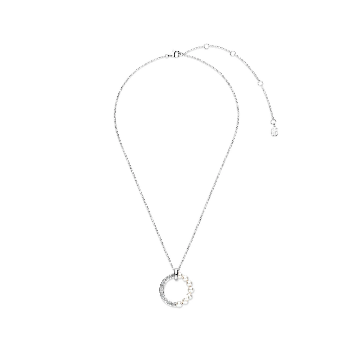 Parel Zirkonia Cirkel Ketting