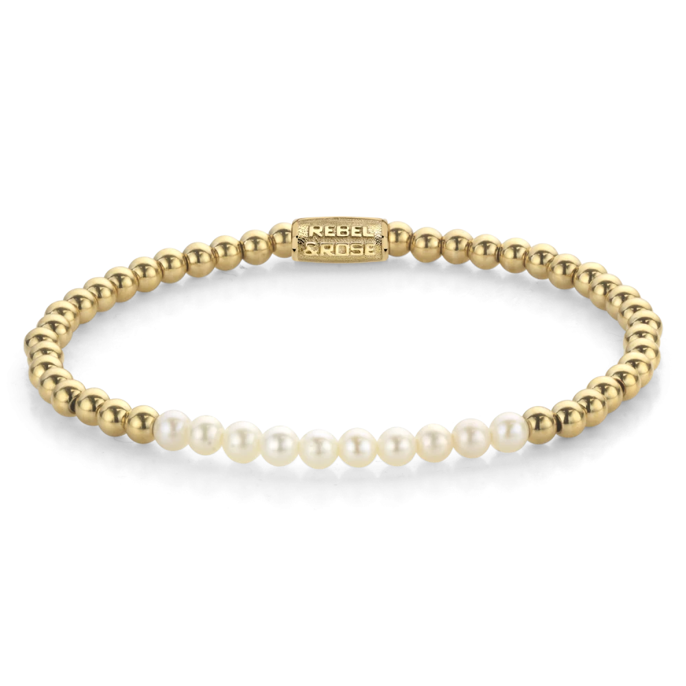 Pearl Gem meets Yellowgold - 4mm S