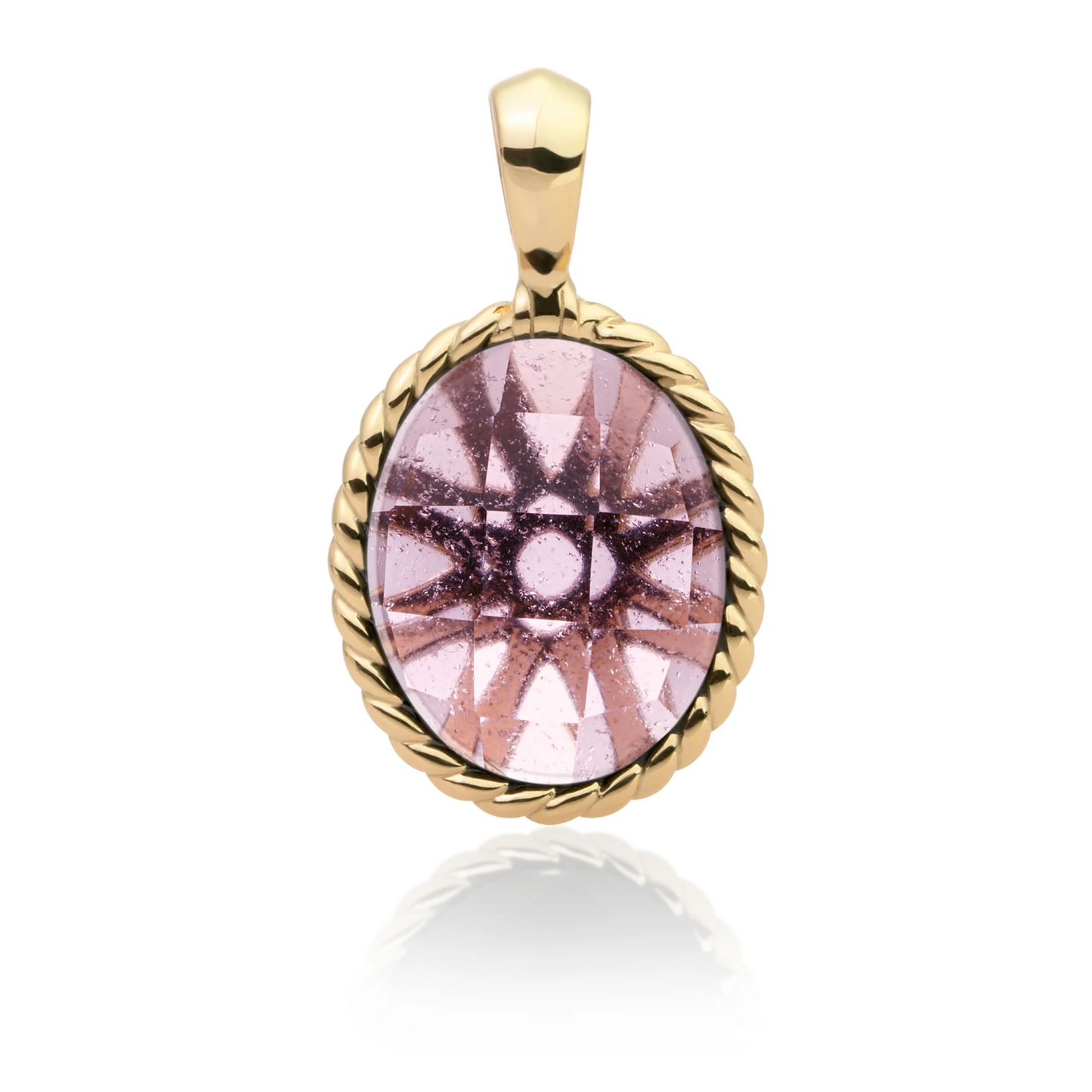 Pendant | Aubergine Quartz Twist Amulet - Gold