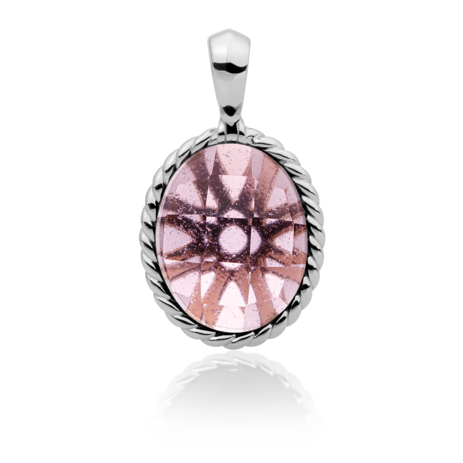 Pendant | Aubergine Quartz Twist Amulet - Silver