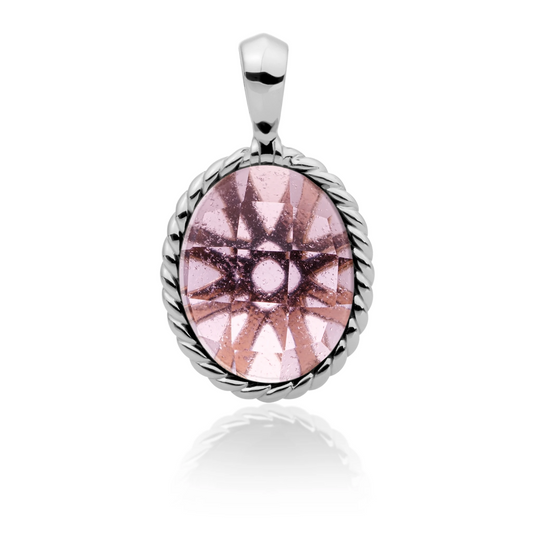 Pendant | Aubergine Quartz Twist Amulet - Silver
