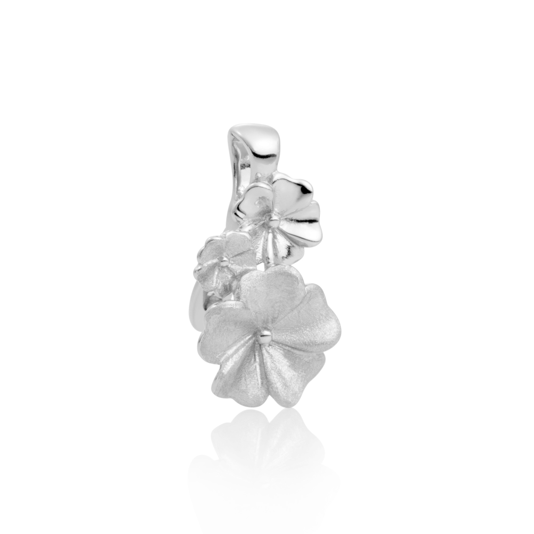 Pendant - Blossom Mat - Silver - Polished Rhodium plated