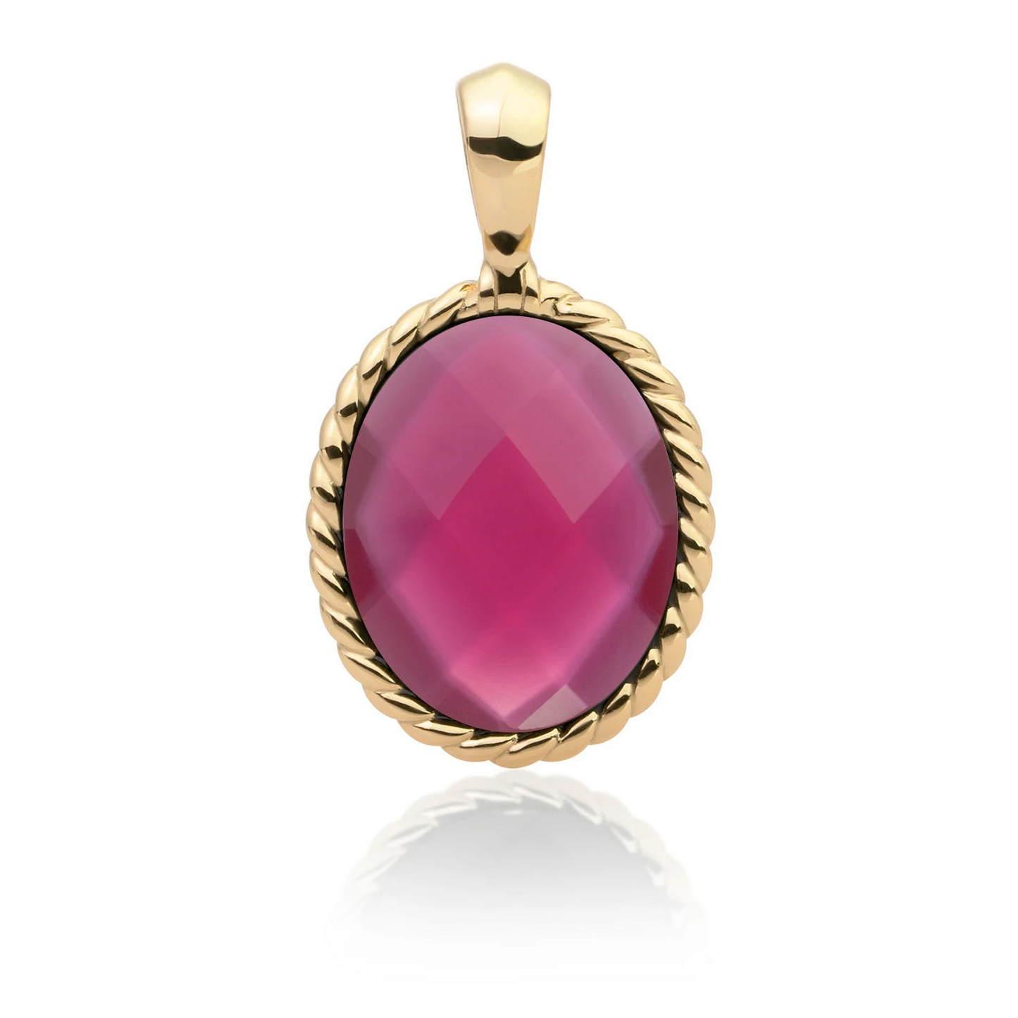 Pendant | Candy Jade Twist Amulet - Gold