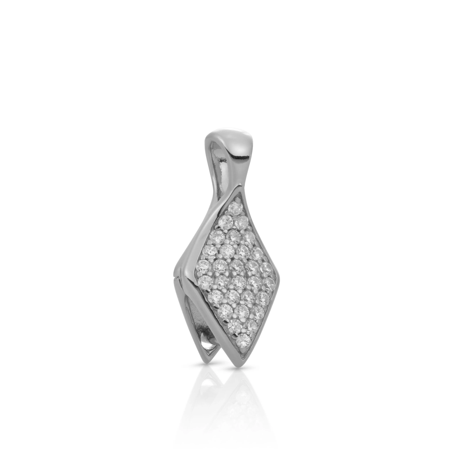 Pendant | Eris Crystal - Silver - Polished CZ Rhodium plated