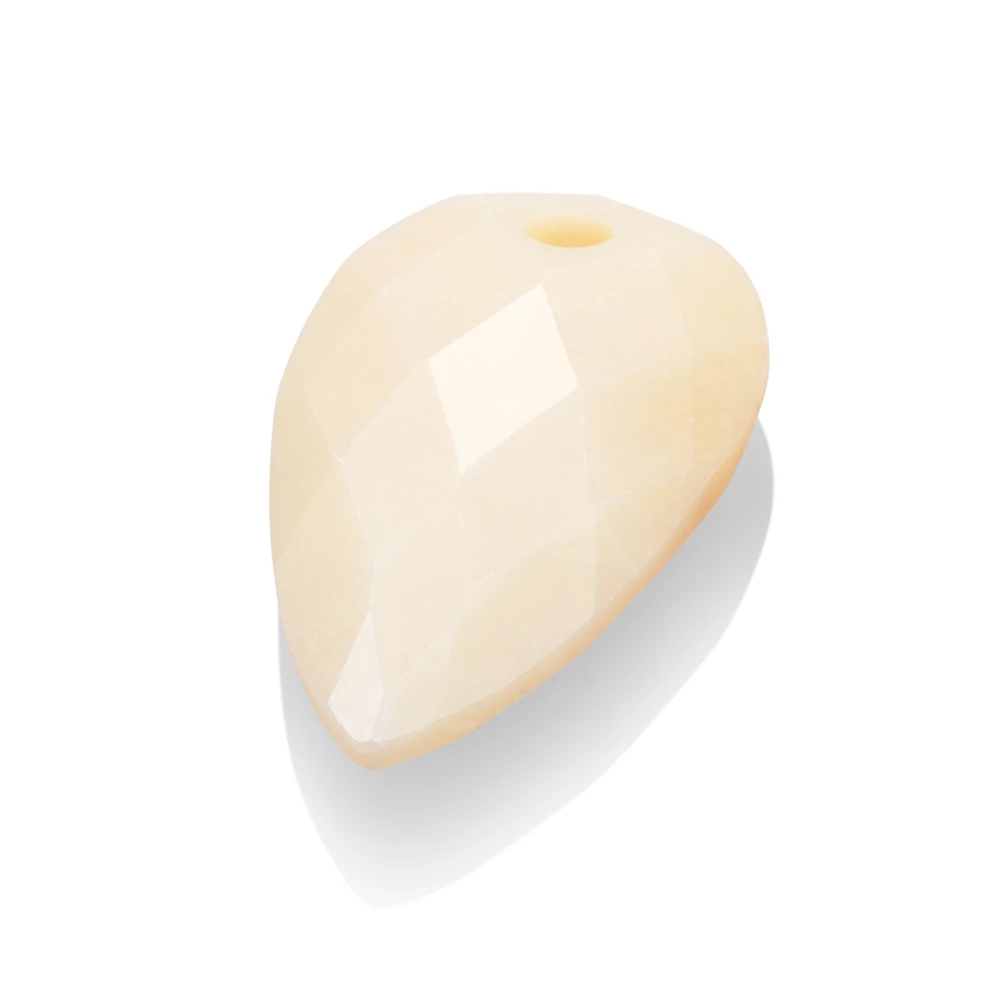 Pendant Gemstone - Facet Blossom Beige Agate - 33mm