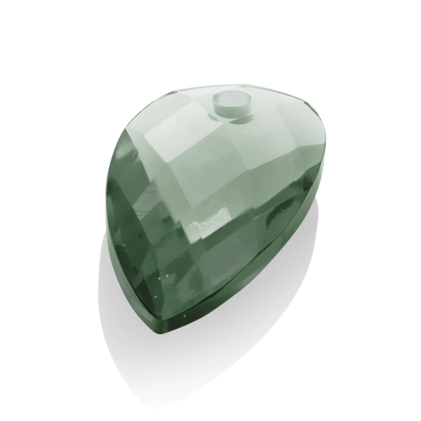 Pendant Gemstone - Facet Blossom Green Amethyst - 33mm