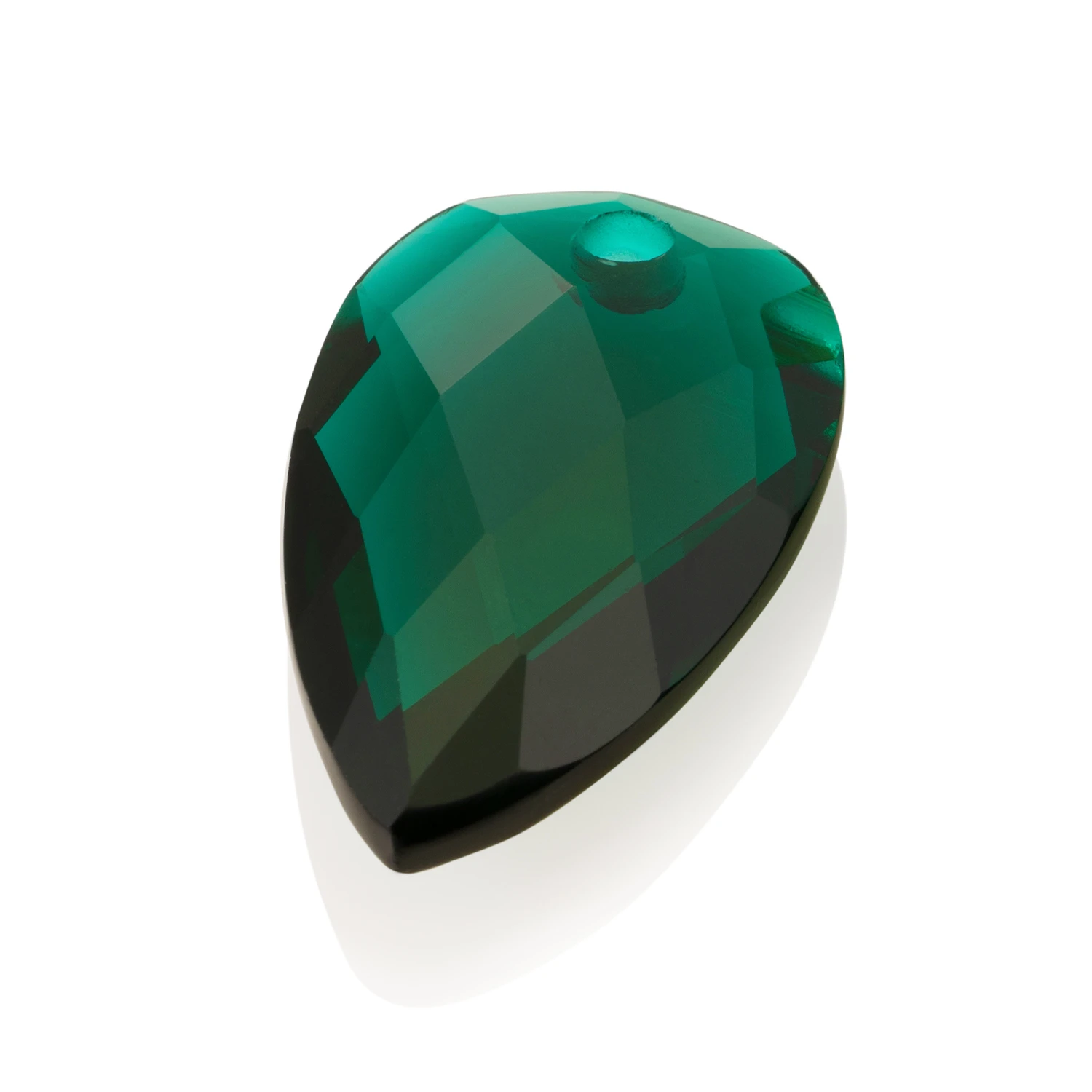 Pendant Gemstone | Facet Blossom Petrol Green Quartz - 33mm