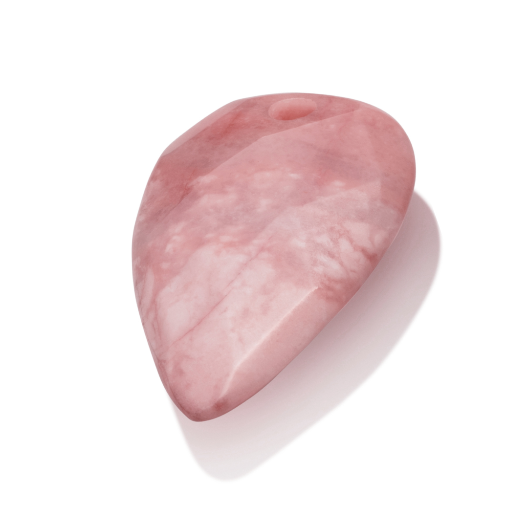 Pendant Gemstone - Facet Blossom Pink Rhodonite - 33mm