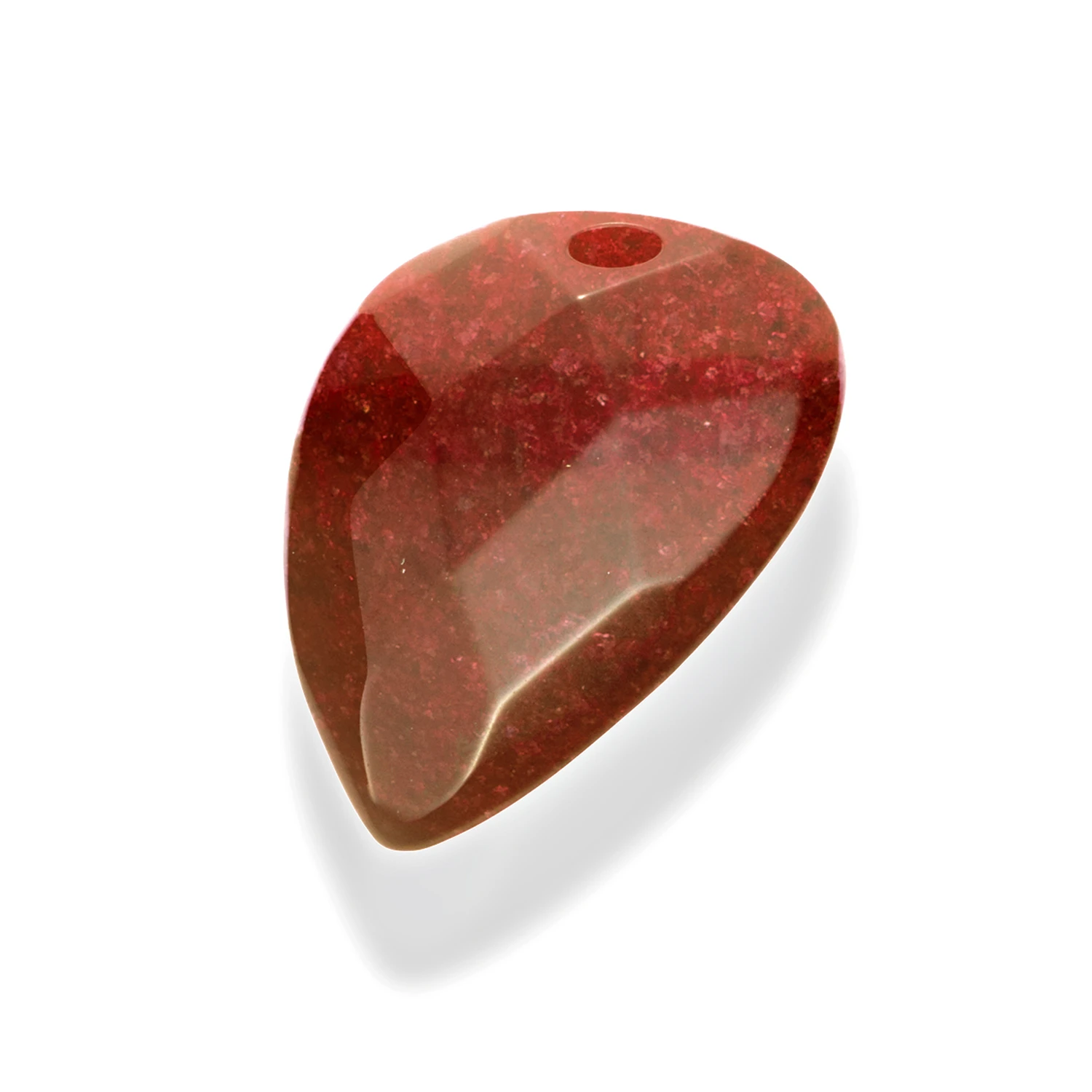 Pendant Gemstone - Facet Blossom Red Coral - 33mm