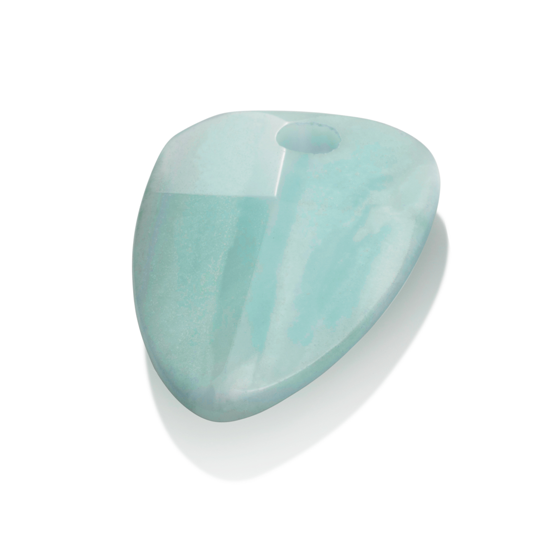 Pendant Gemstone - Facet Edge Amazonite - 28mm