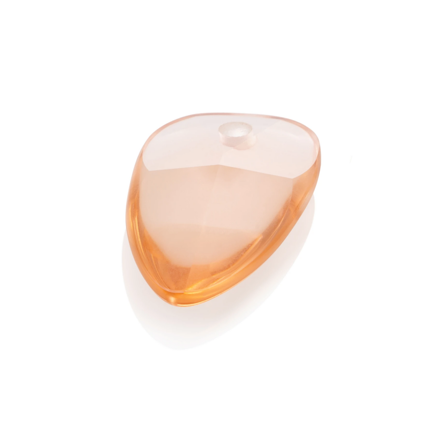 Pendant Gemstone - Facet Edge Champagne Quartz - 28mm