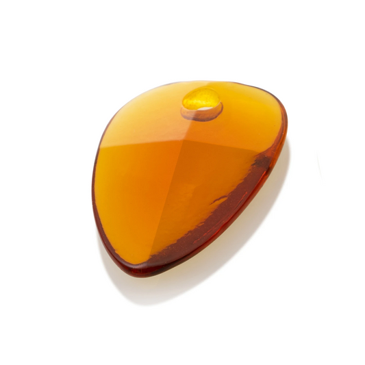 Pendant Gemstone - Facet Edge Citrine Quartz - 28mm