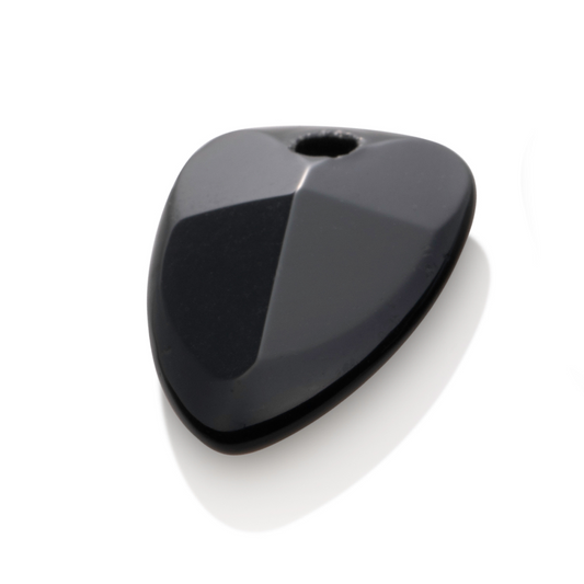 Pendant Gemstone - Facet Edge Onyx - 28mm