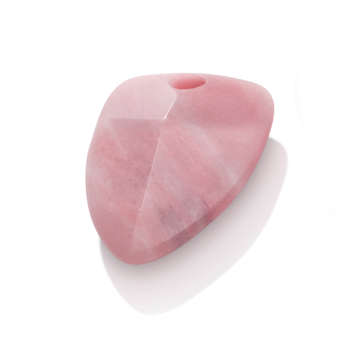 Pendant Gemstone - Facet Edge Pink Rhodonite - 28mm