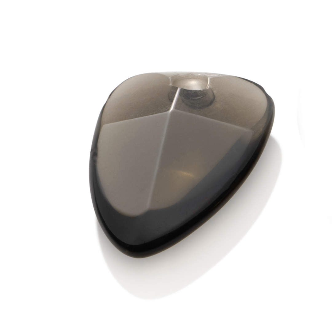 Pendant Gemstone - Facet Edge Smoky Quartz - 28mm