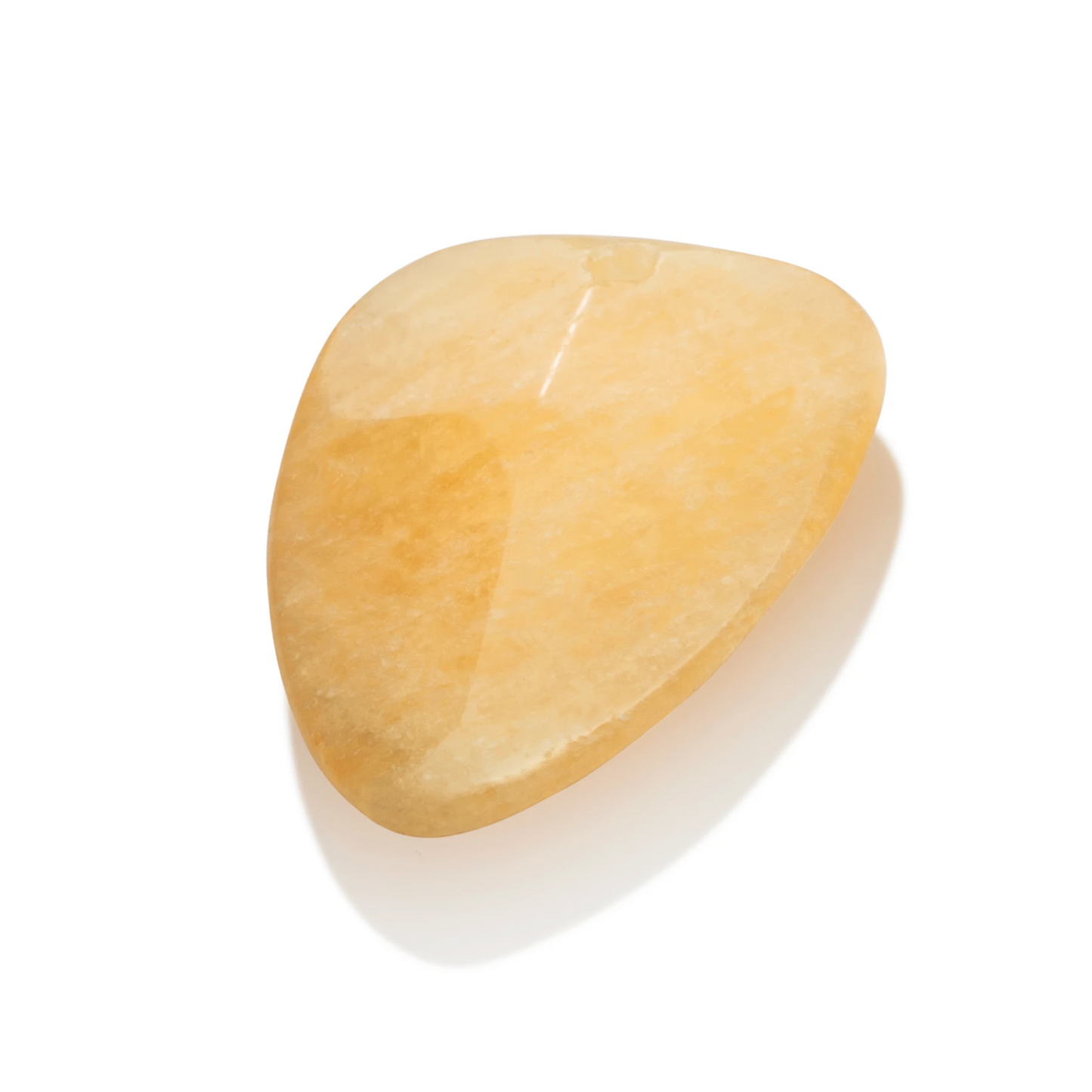 Pendant Gemstone - Facet Edge Yellow Jade - 28mm
