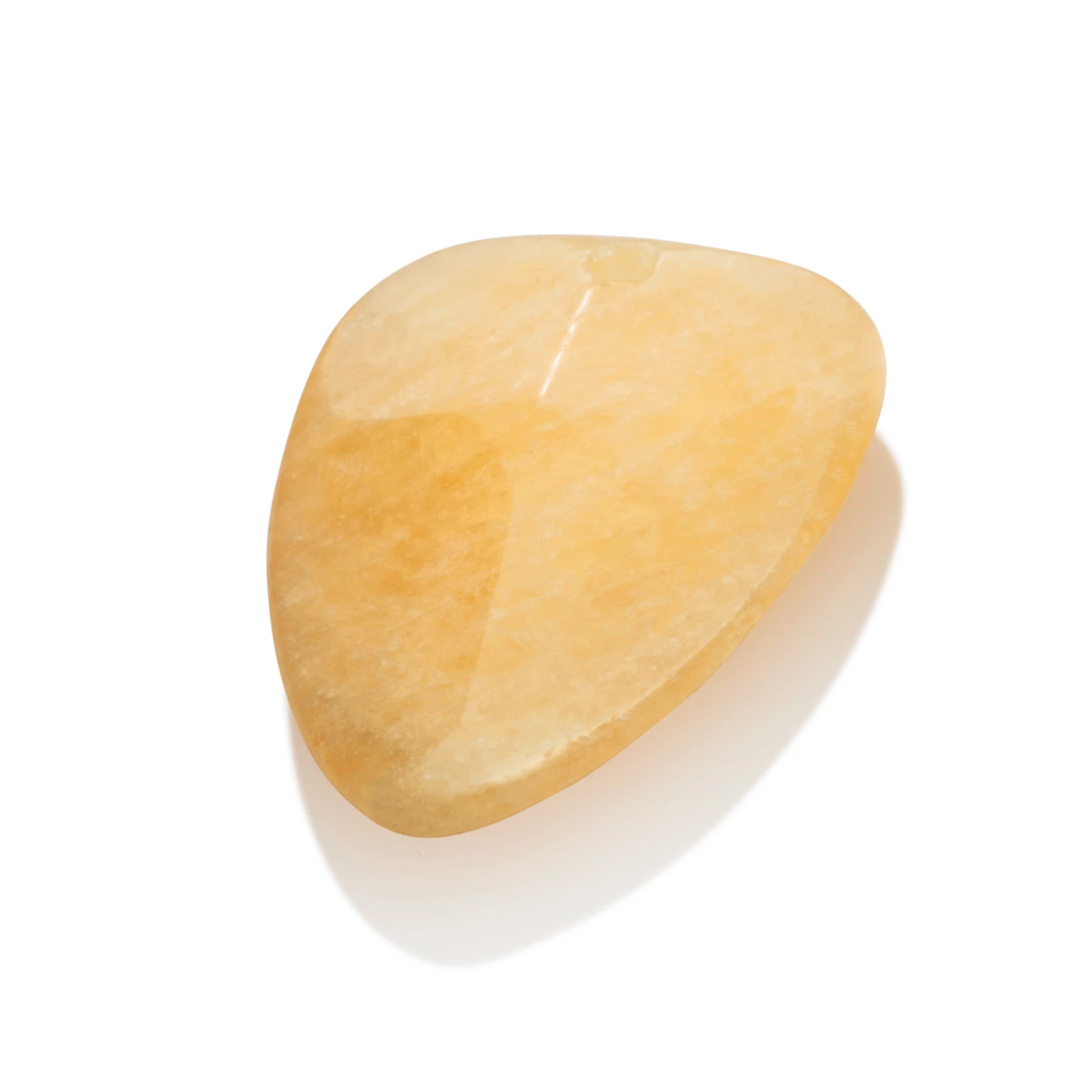 Pendant Gemstone - Facet Edge Yellow Jade - 28mm