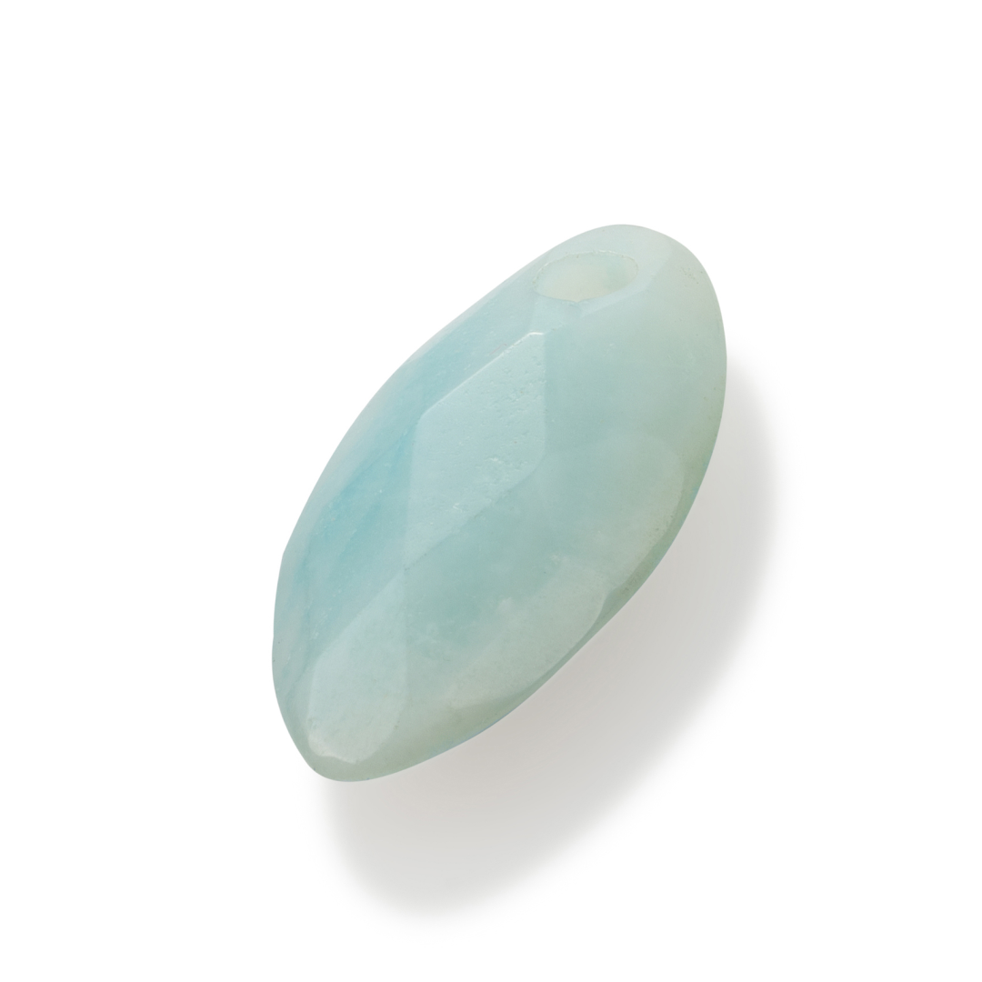 Pendant Gemstone - Facet Leaf Amazonite - 28mm