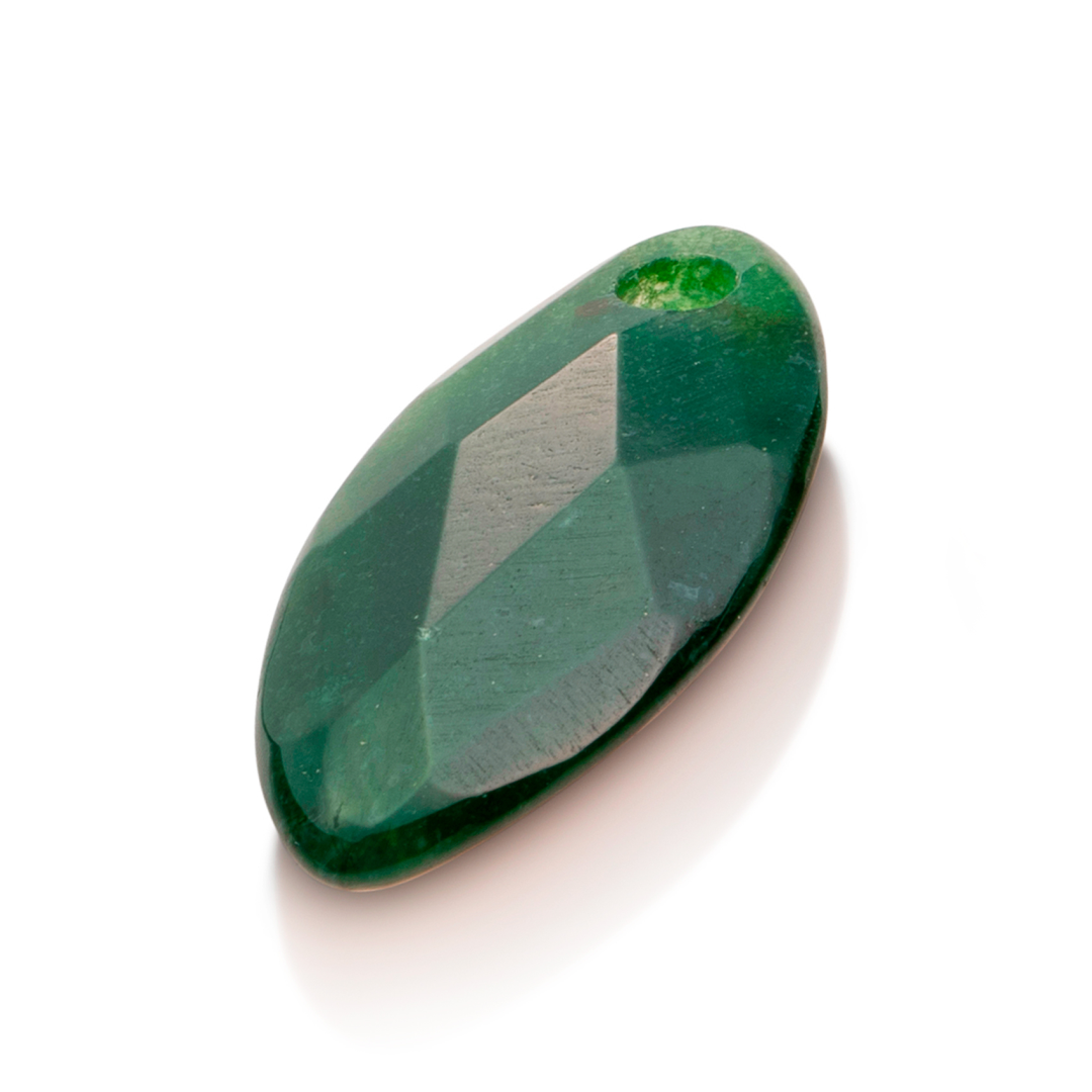 Pendant Gemstone | Facet Leaf Moss Agate - 28mm