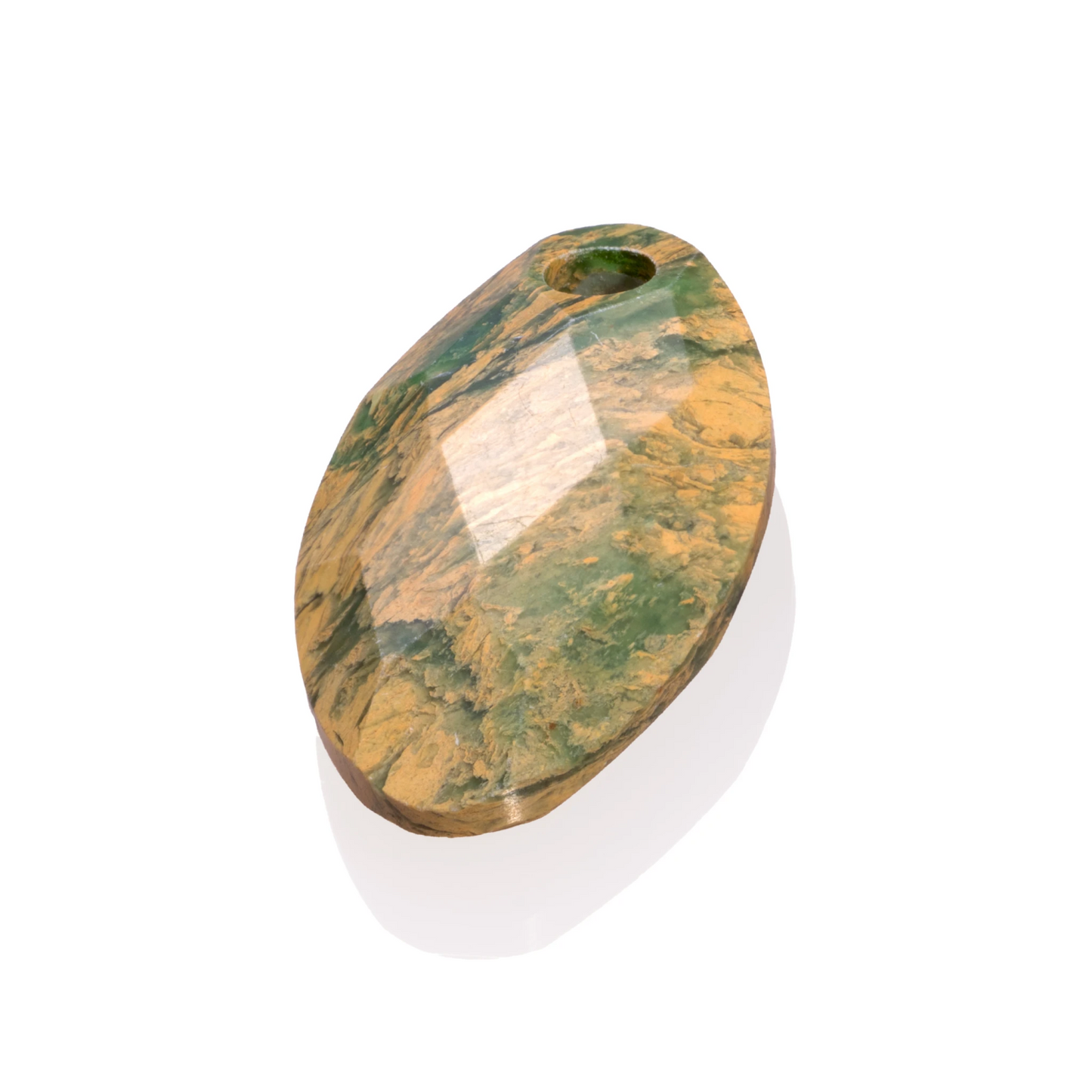 Pendant Gemstone | Hidden Gem | Leaf - Ya'an Green Jade