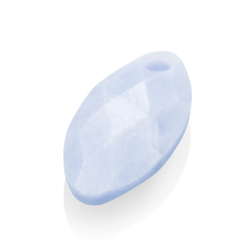 Pendant Gemstone | Leaf - Blue Lace Agate