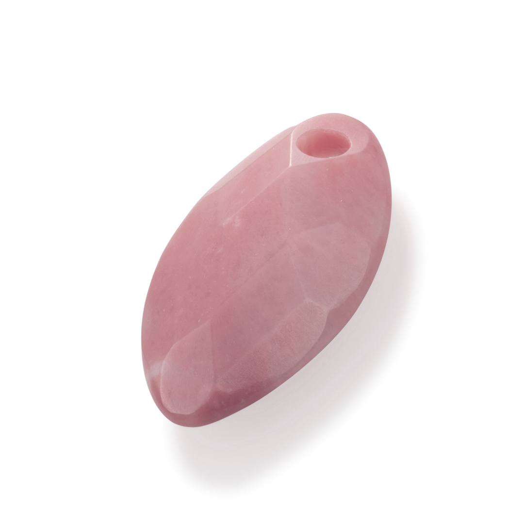 Pendant Gemstone | Leaf Pink Rhodonite - 28mm